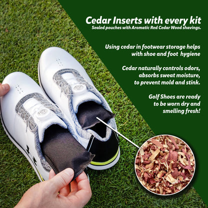 Shank Juice Golf Shoes and Accessories Care Kit (Blueberry Color Bag)