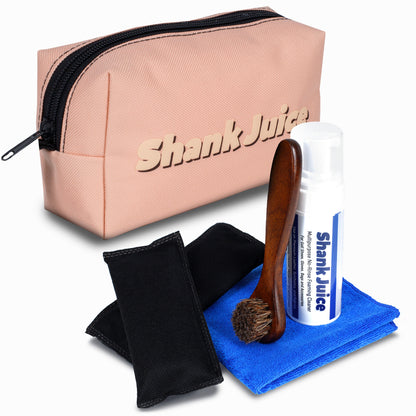 Shank Juice Golf Shoes and Accessories Care Kit (Apricot Color Bag)